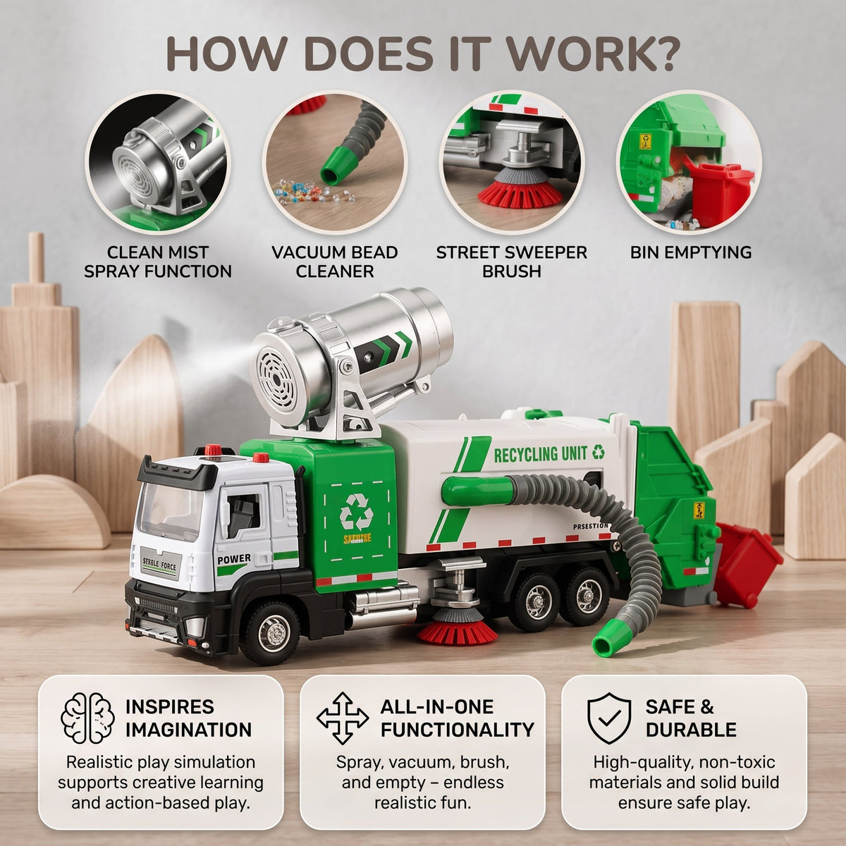 Metal Street Sweeper Toy
