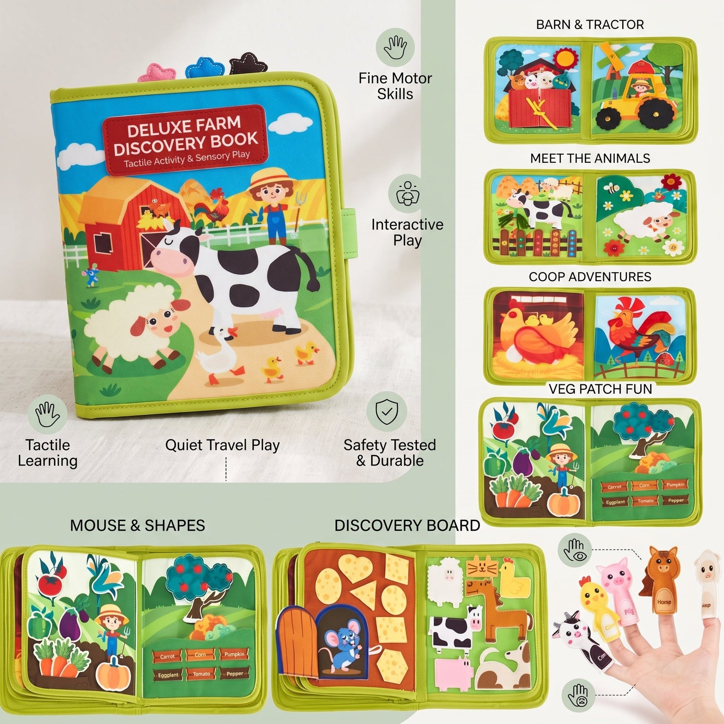 Montessori Farm Busy Book for Toddlers