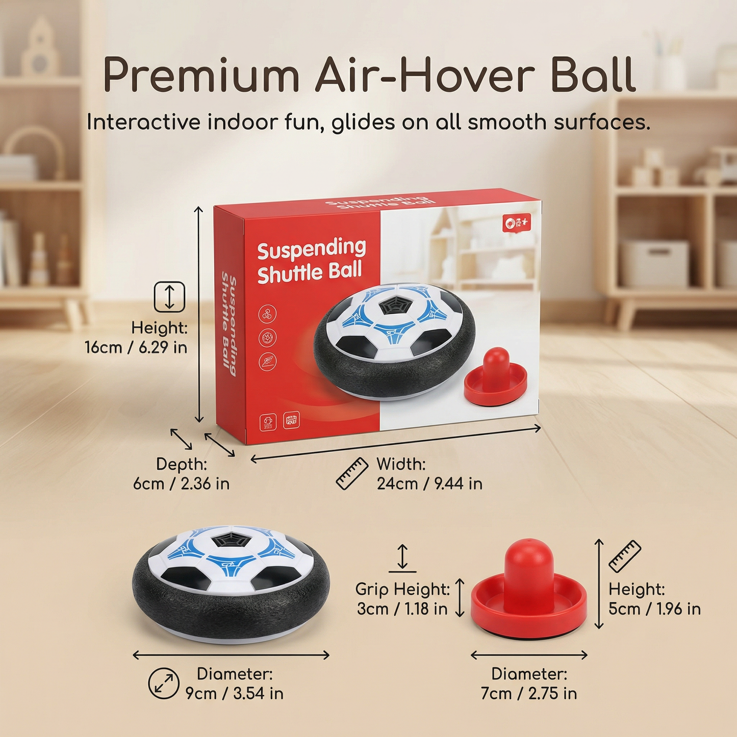 Portable Air Hockey Set