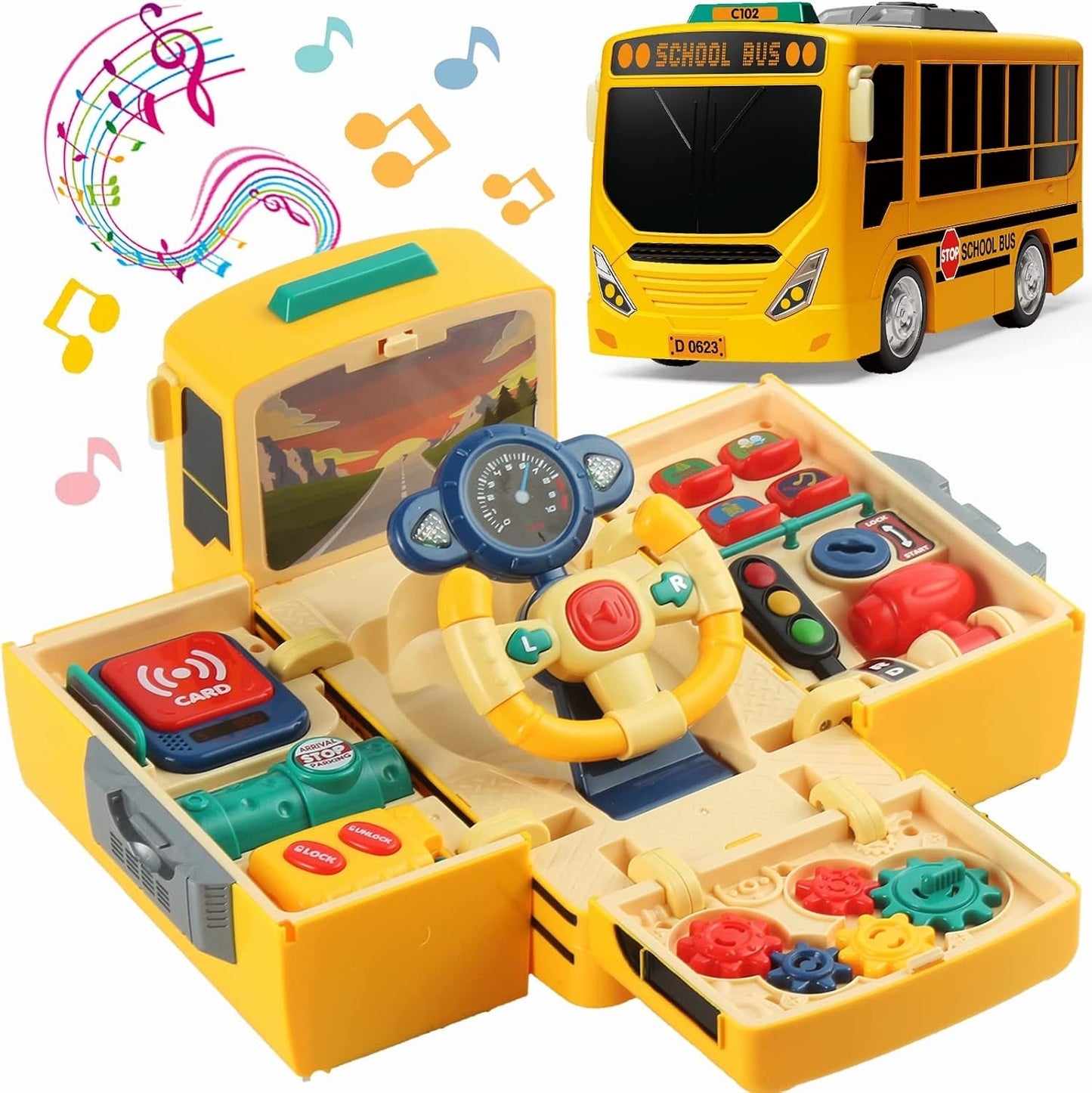 Interactive School Bus Driving Toy