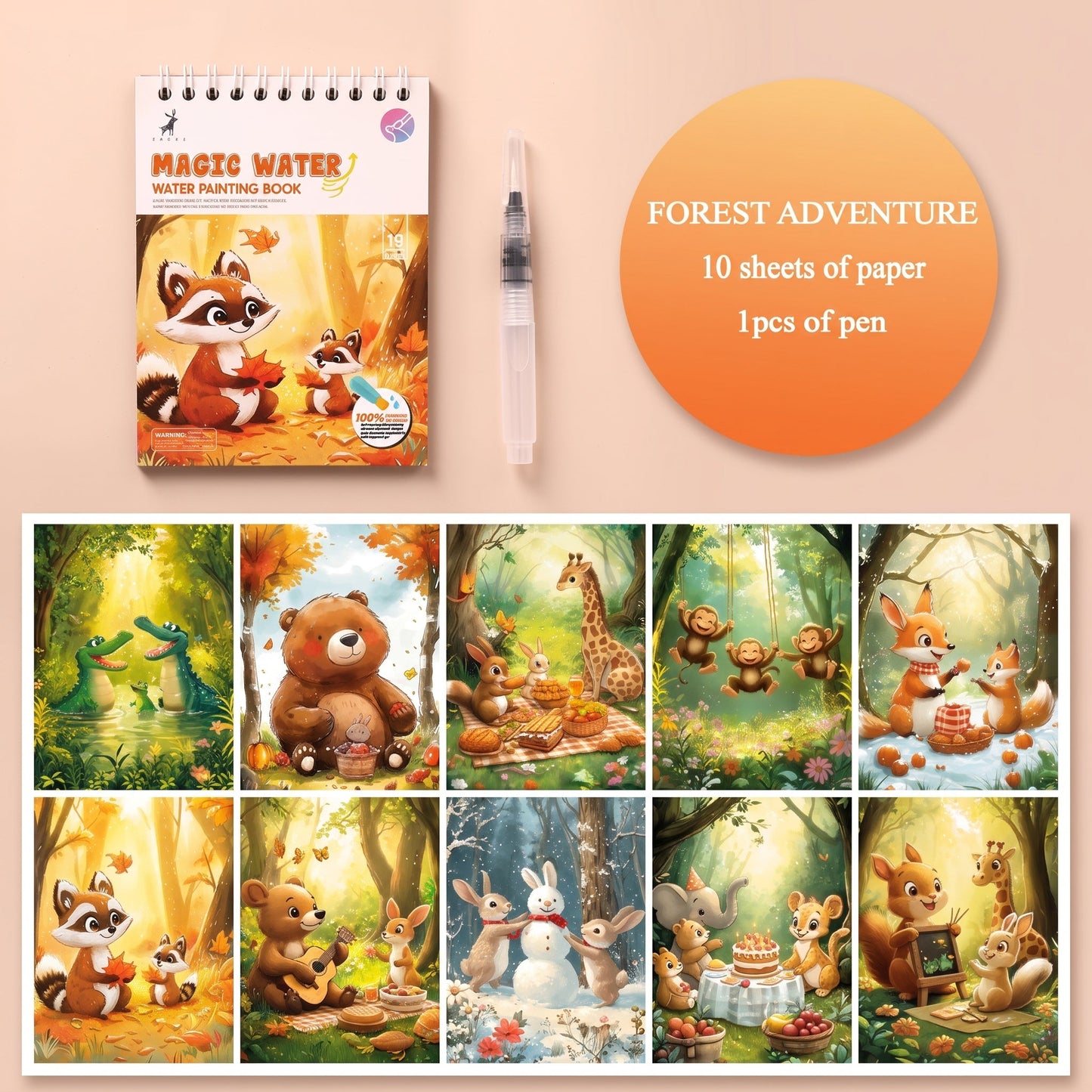 Reusable Watercolour Painting Book