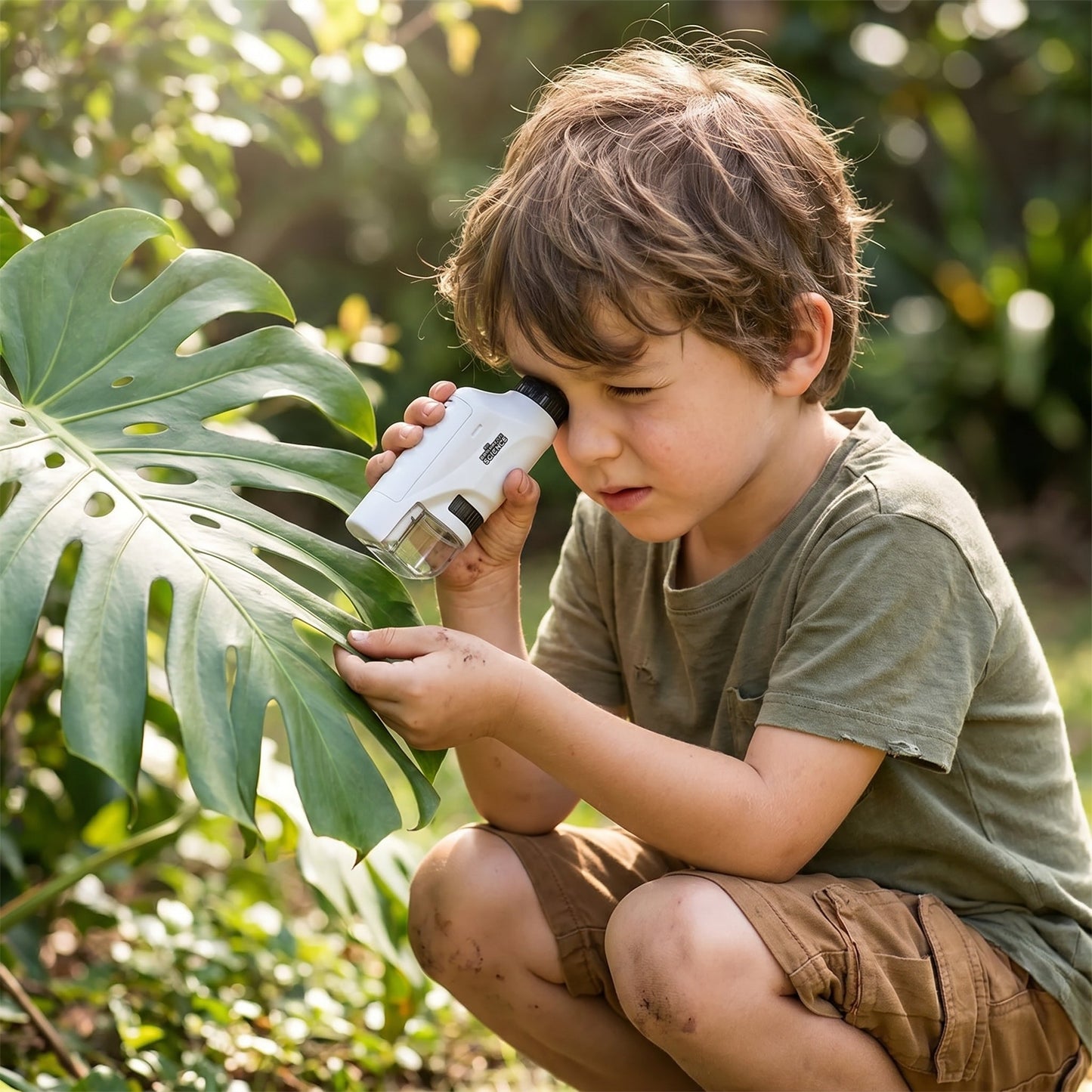 Kids Pocket Microscope with LED Light