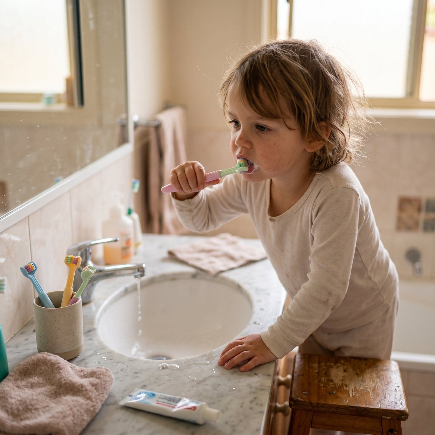 Triple Head Kids Toothbrush