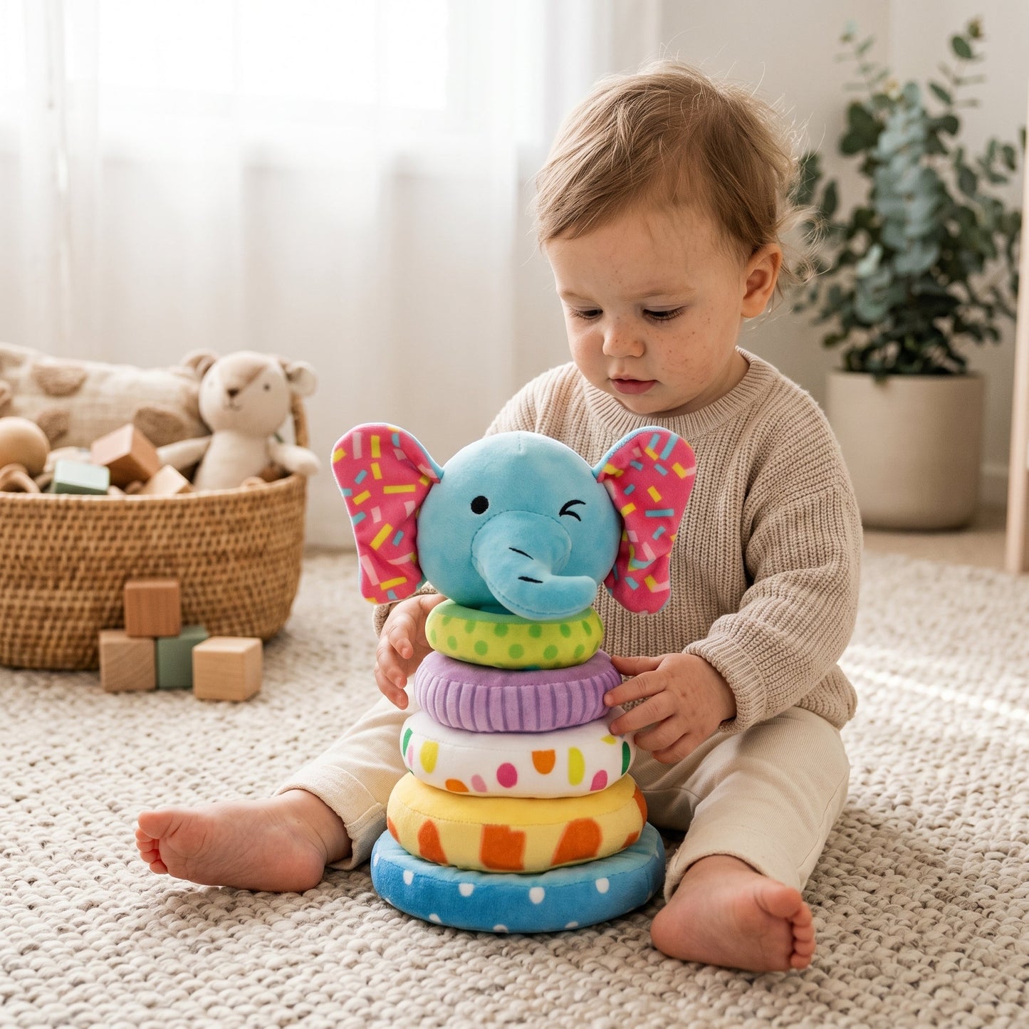 Rainbow Stacking Plush Toy