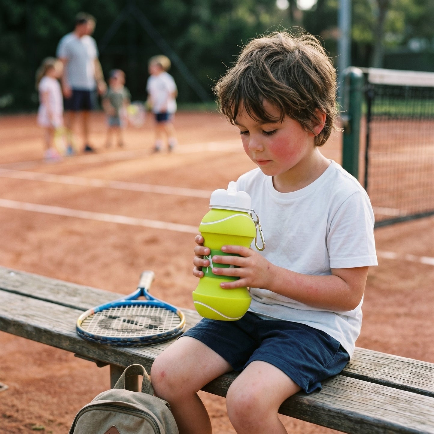 Foldable Silicone Soccer Water Bottle