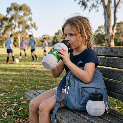 Foldable Silicone Soccer Water Bottle