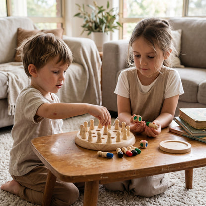 Wooden Memory Chess Game