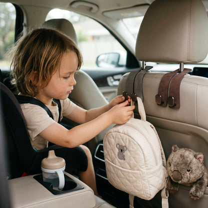 Leather Car Headrest Hooks