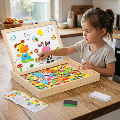 Montessori 2-in-1 Magnetic Drawing Board for Kids