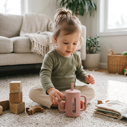 Toddler Silicone Straw Cup with Handles