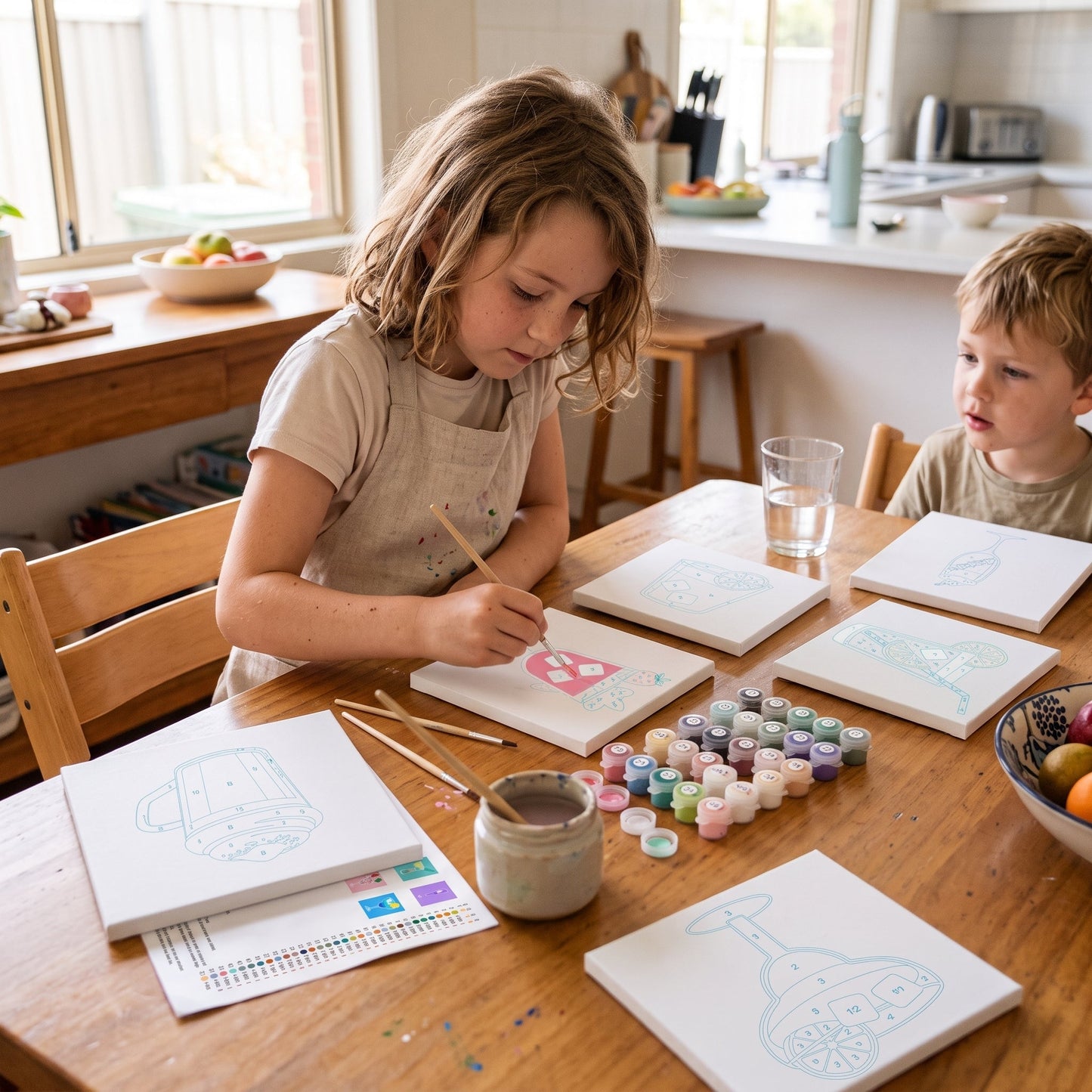 DIY Paint By Numbers Kit(6 Canvas)