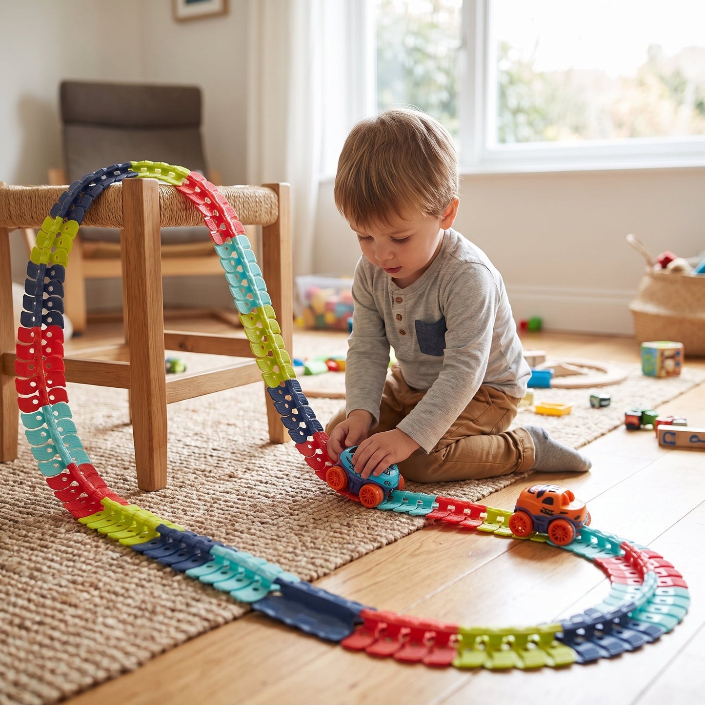 Magnetic Racing Car Track Set for Kids