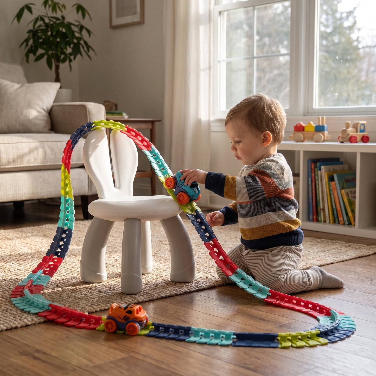 Magnetic Racing Car Track Set for Kids