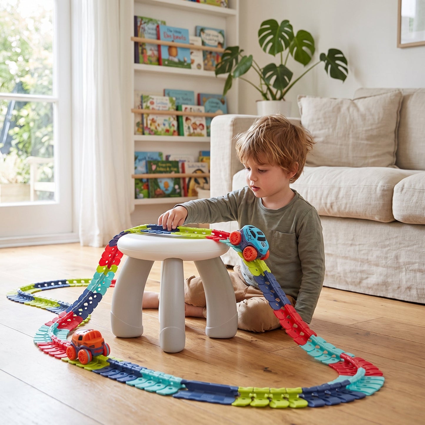Magnetic Racing Car Track Set for Kids