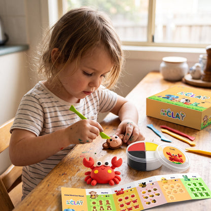 12-Colour Air Dry Clay Kit for Kids with Sculpting Tools