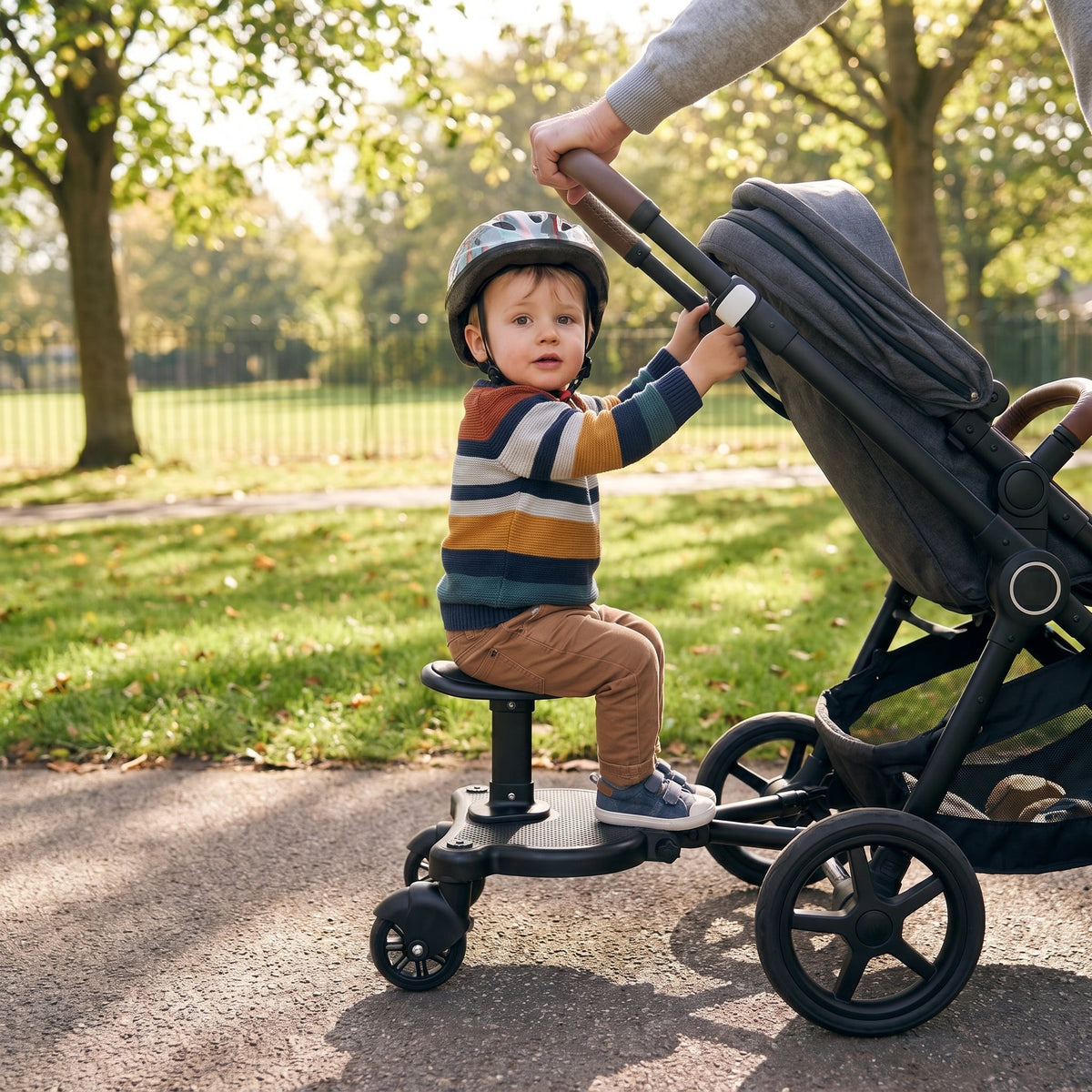 2 in 1 Universal Pram Ride-On Board with Seat