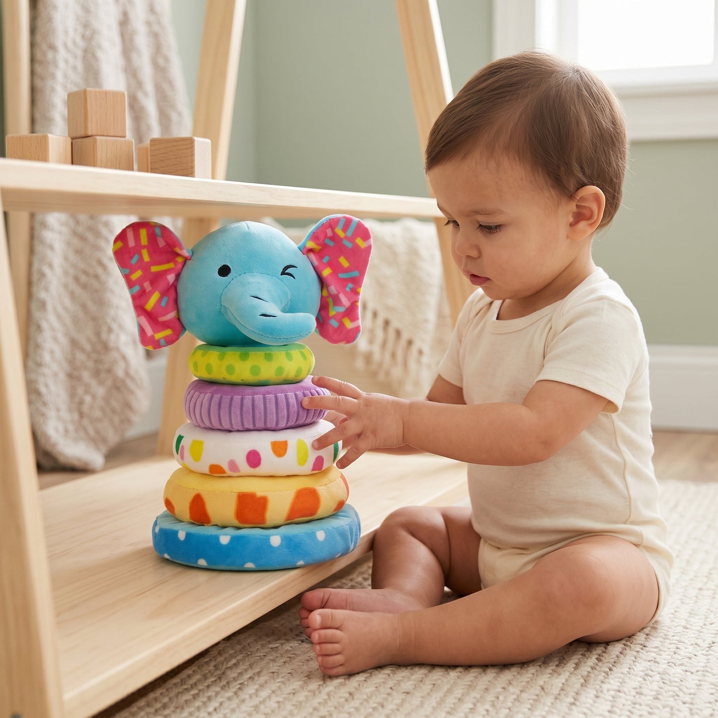 Rainbow Stacking Plush Toy