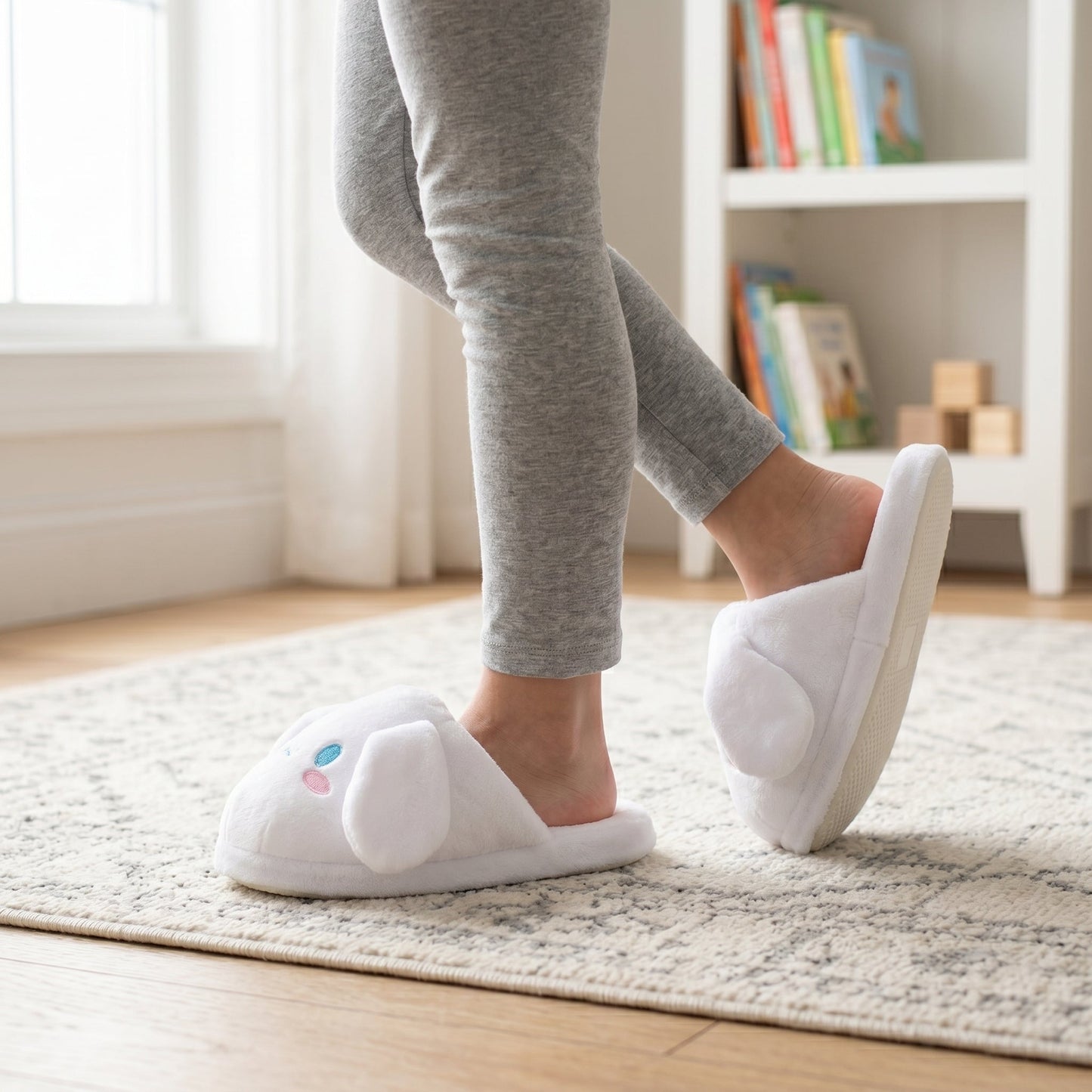 Moving Ear Bunny Slippers