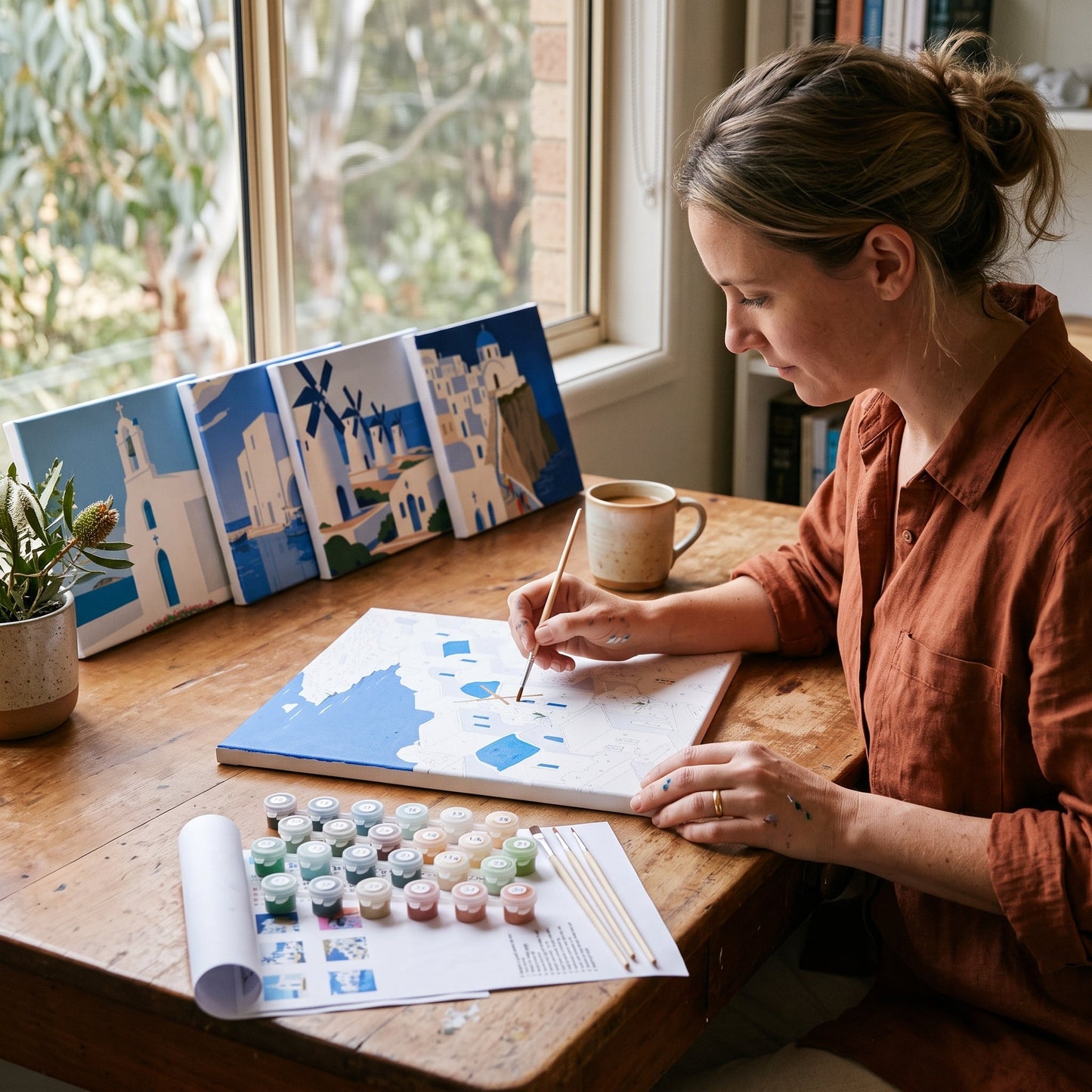 DIY Paint By Numbers Kit(6 Canvas)