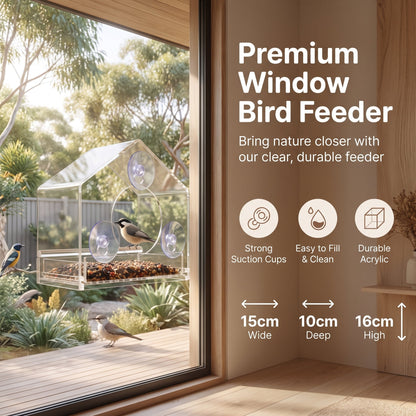 Acrylic Window Bird Feeder