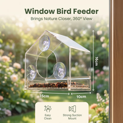 Acrylic Window Bird Feeder
