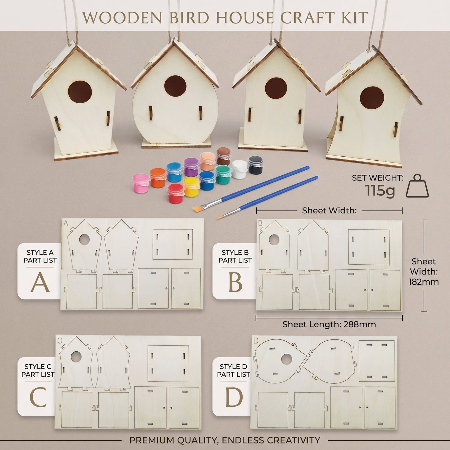 DIY Birdhouse Painting Kit