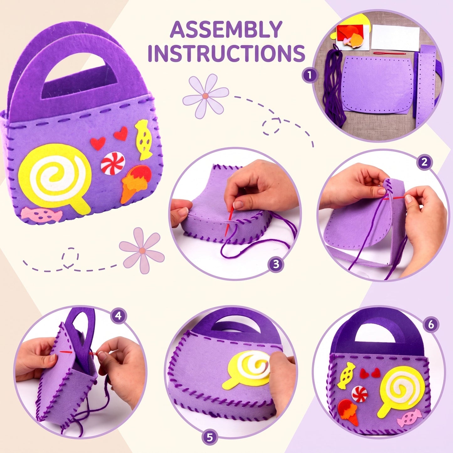 DIY Felt Bag Sewing Kit for Kids