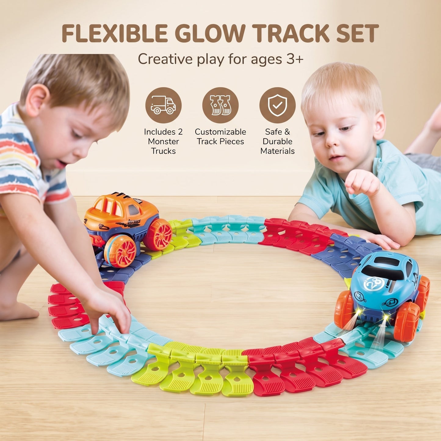 Magnetic Racing Car Track Set for Kids
