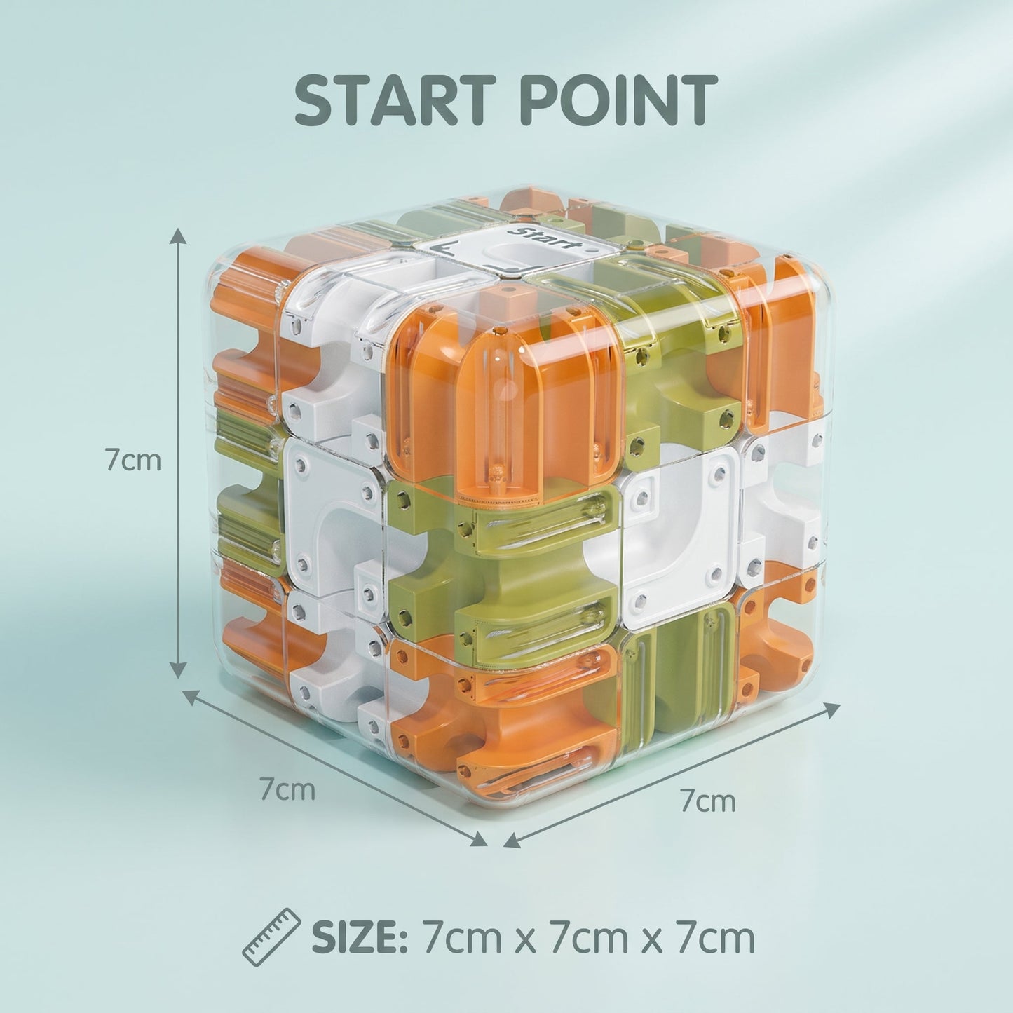 3D Rolling Ball Maze Cube Puzzle for Kids