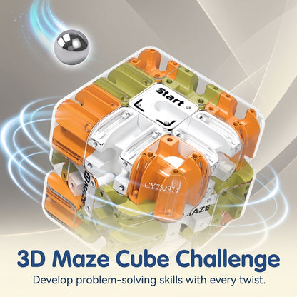 3D Rolling Ball Maze Cube Puzzle for Kids