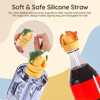 Universal Silicone Bottle Straw Topper (2 Pack)