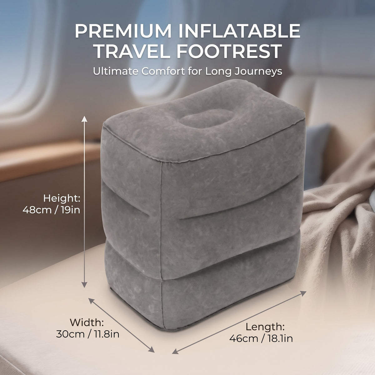 Inflatable Travel Foot Rest Cushion