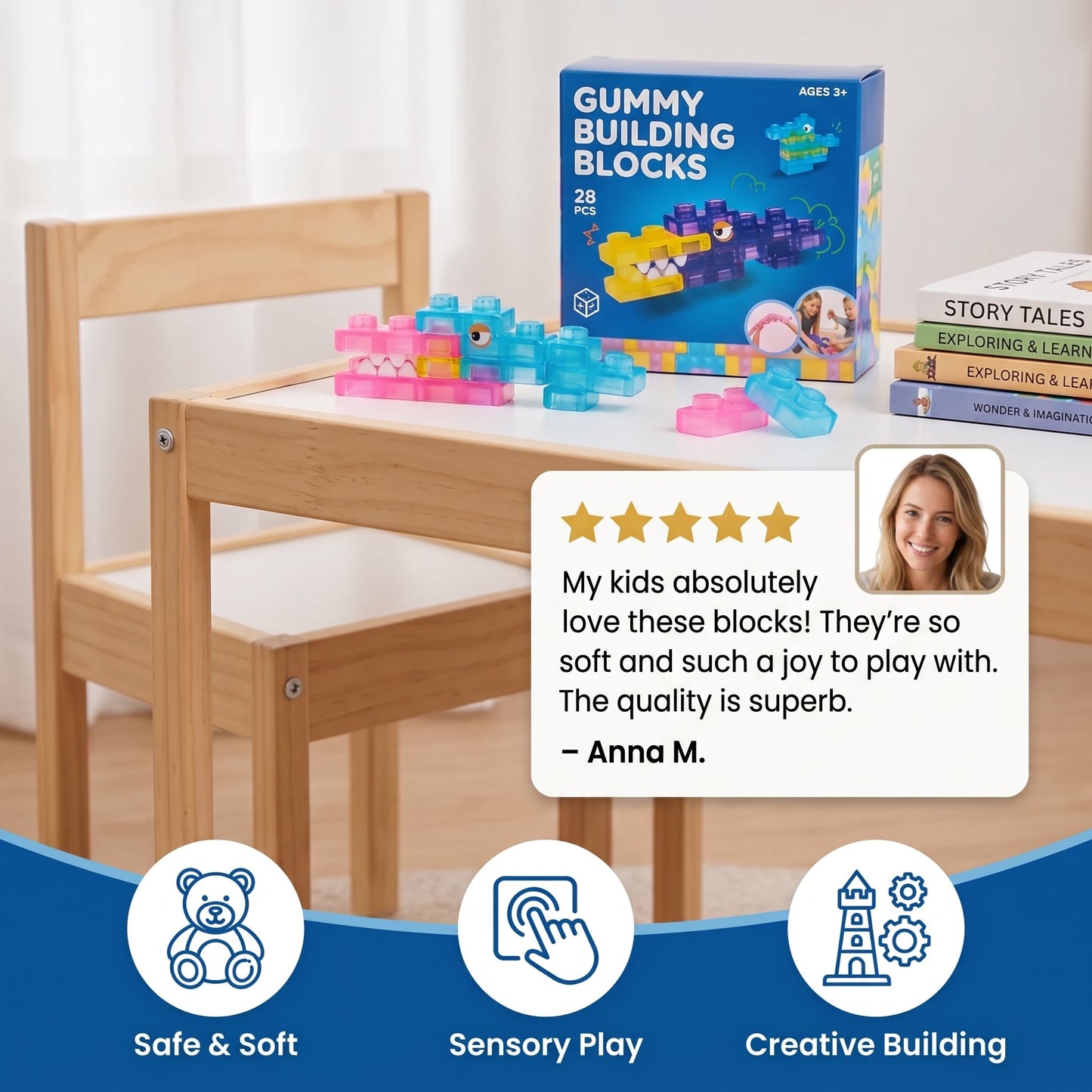 Magic Gummy Sensory Building Blocks for Kids