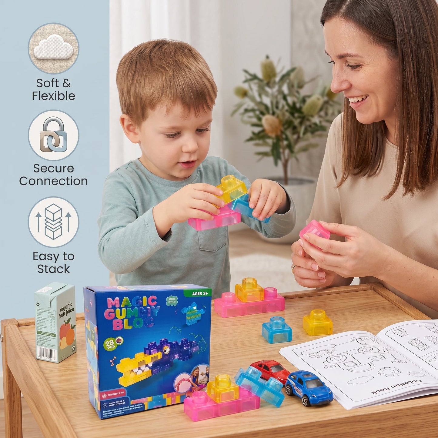 Magic Gummy Sensory Building Blocks for Kids