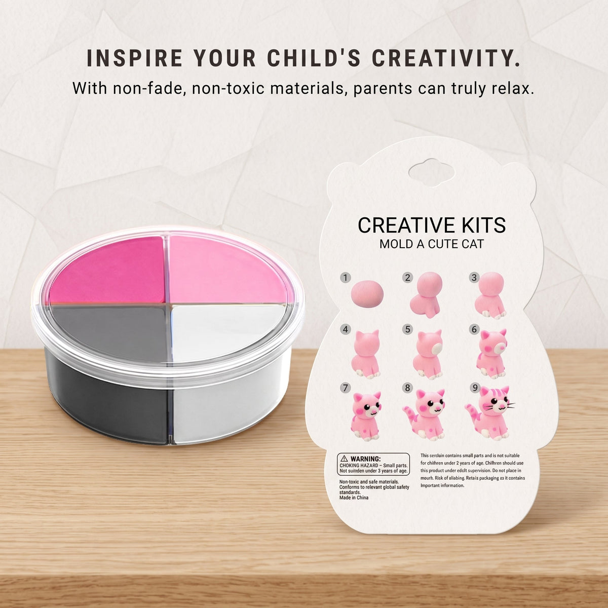 12-Colour Air Dry Clay Kit for Kids with Sculpting Tools