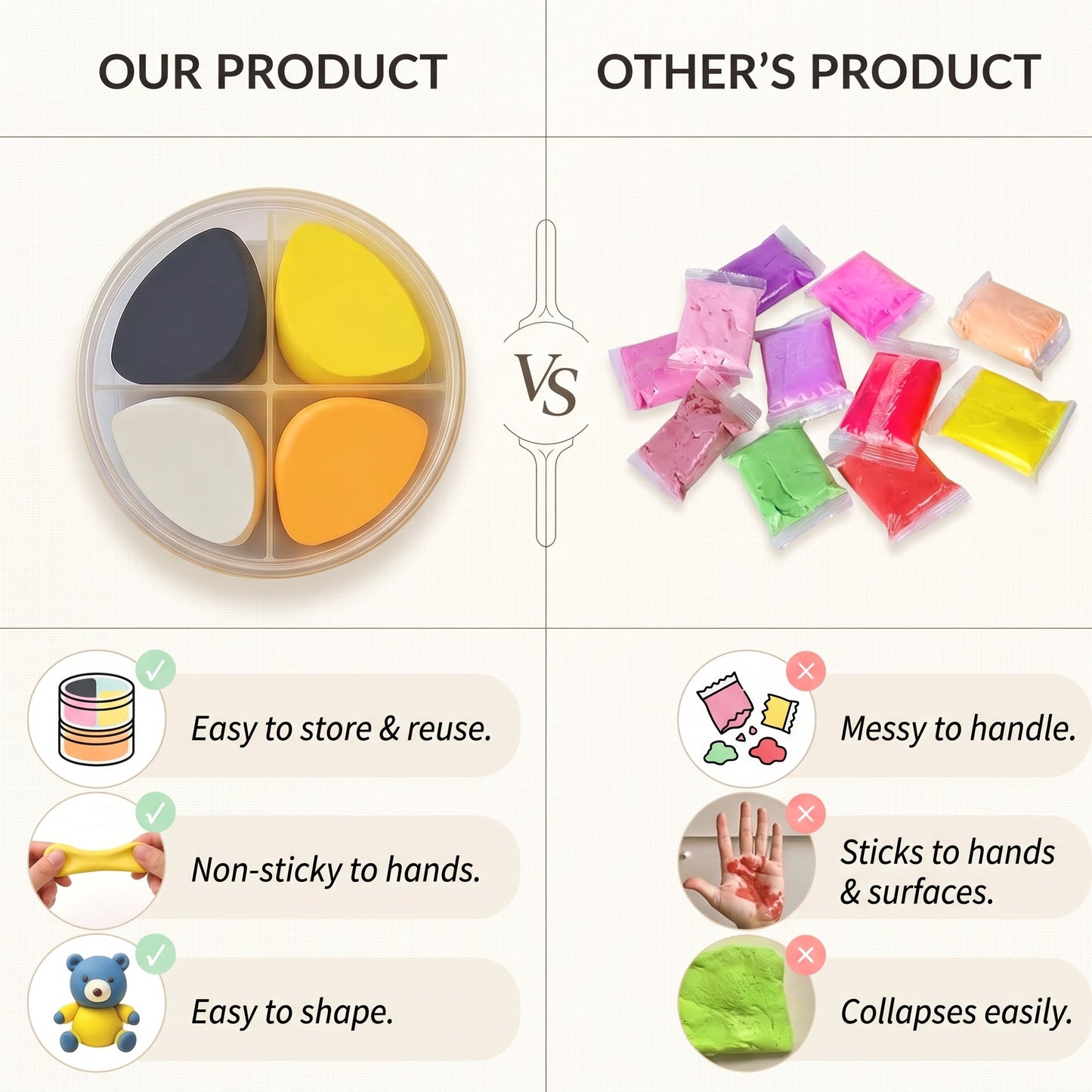 12-Colour Air Dry Clay Kit for Kids with Sculpting Tools
