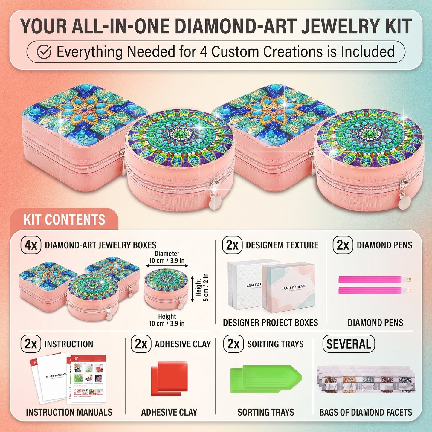 DIY Diamond Art Jewellery Box Kit