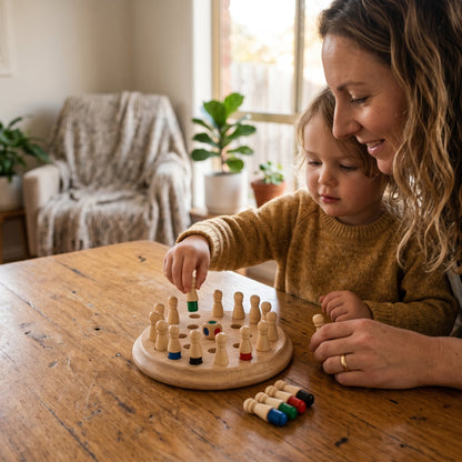 Wooden Memory Chess Game