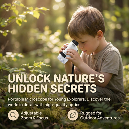 Kids Pocket Microscope with LED Light