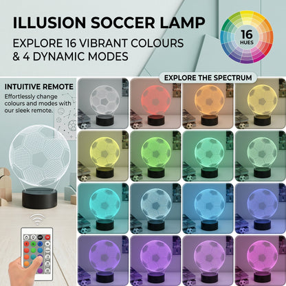 3D Soccer Night Light