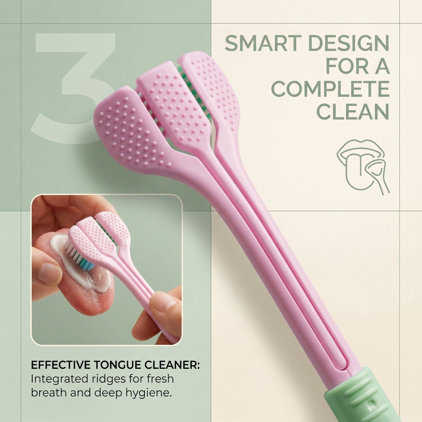 Triple Head Kids Toothbrush