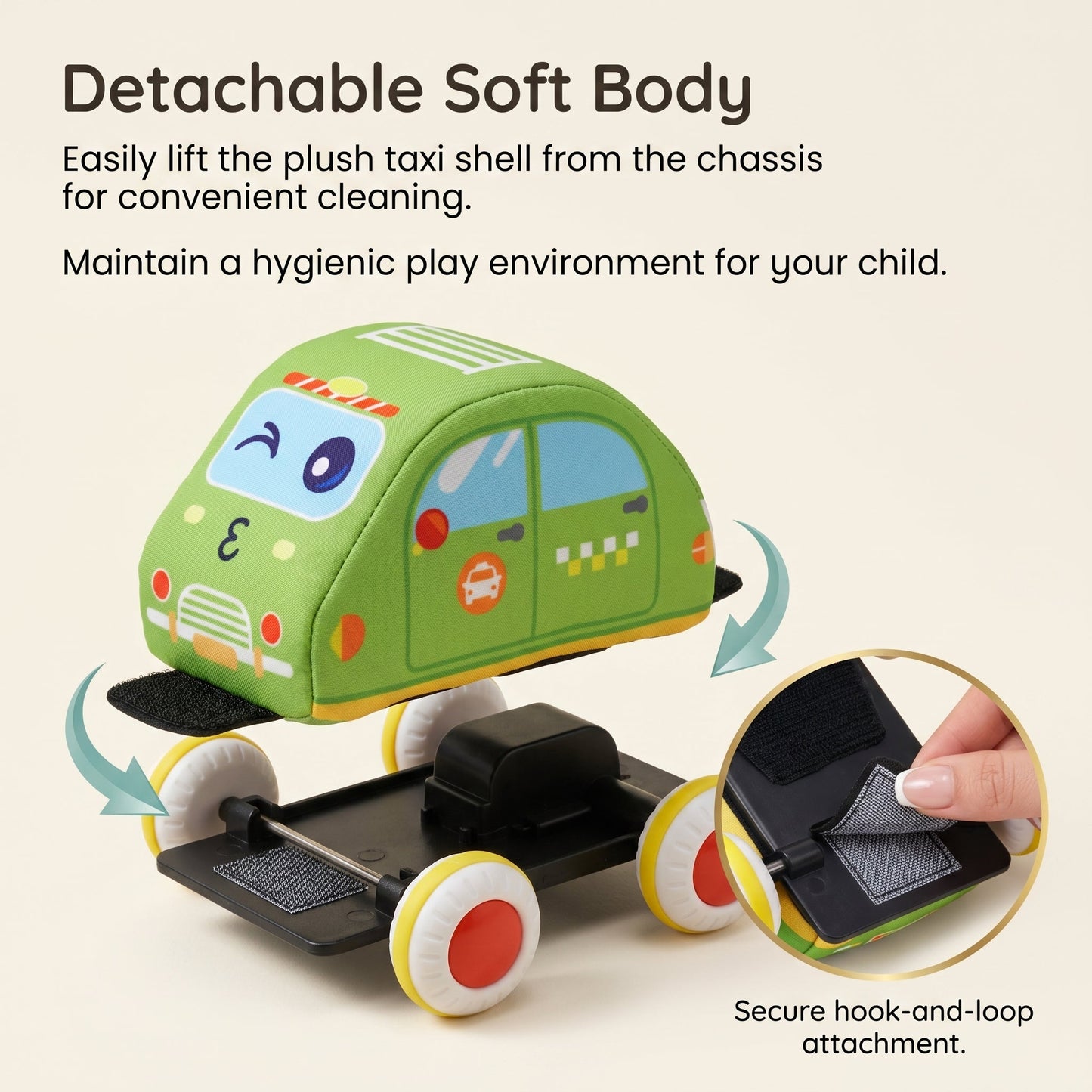 Pull Back Vehicle Plush Toy