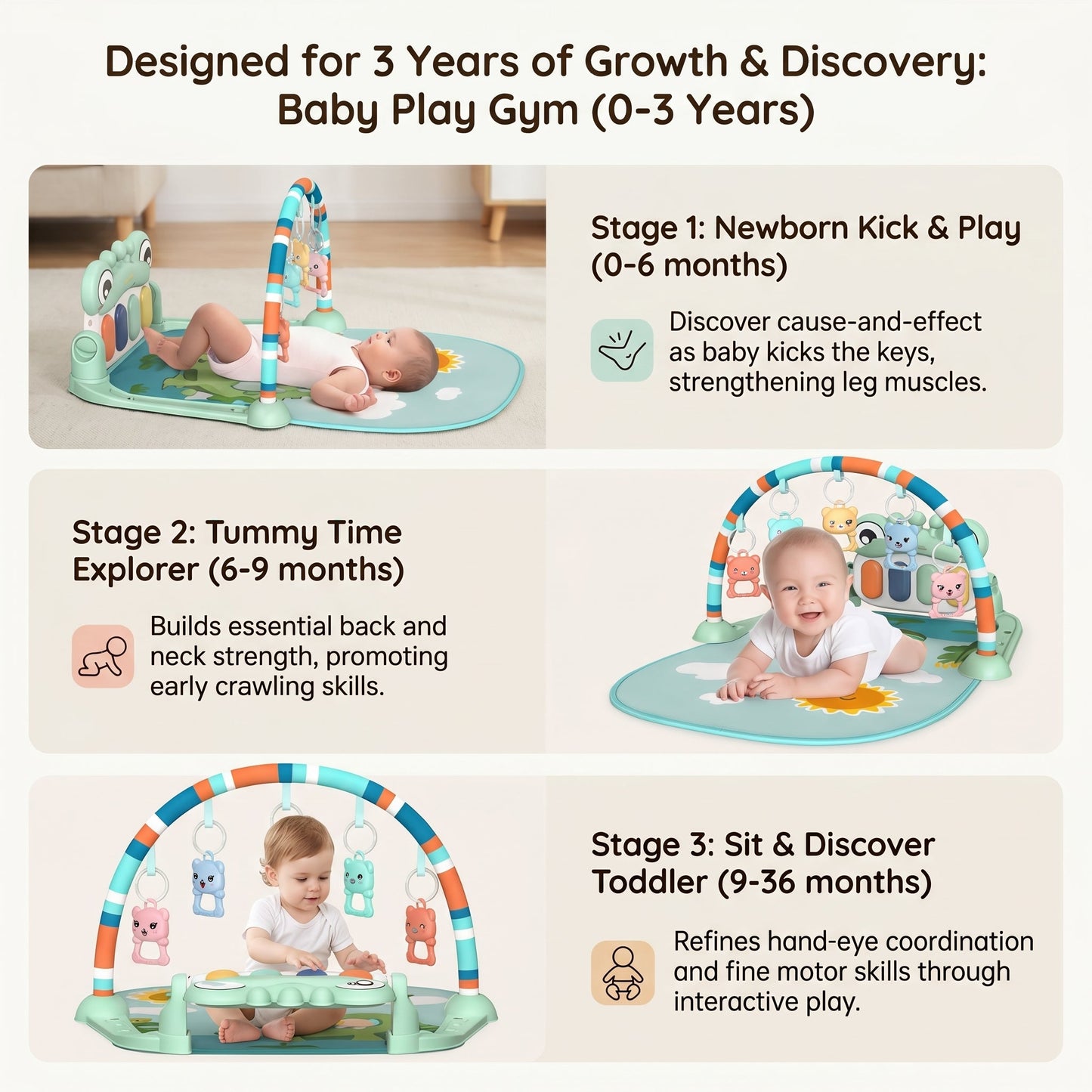Baby Piano Play Gym