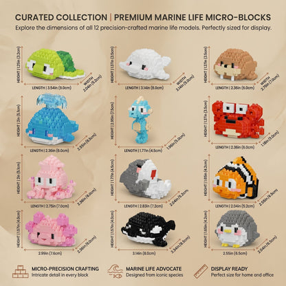 Sea Animal Micro Bricks Set