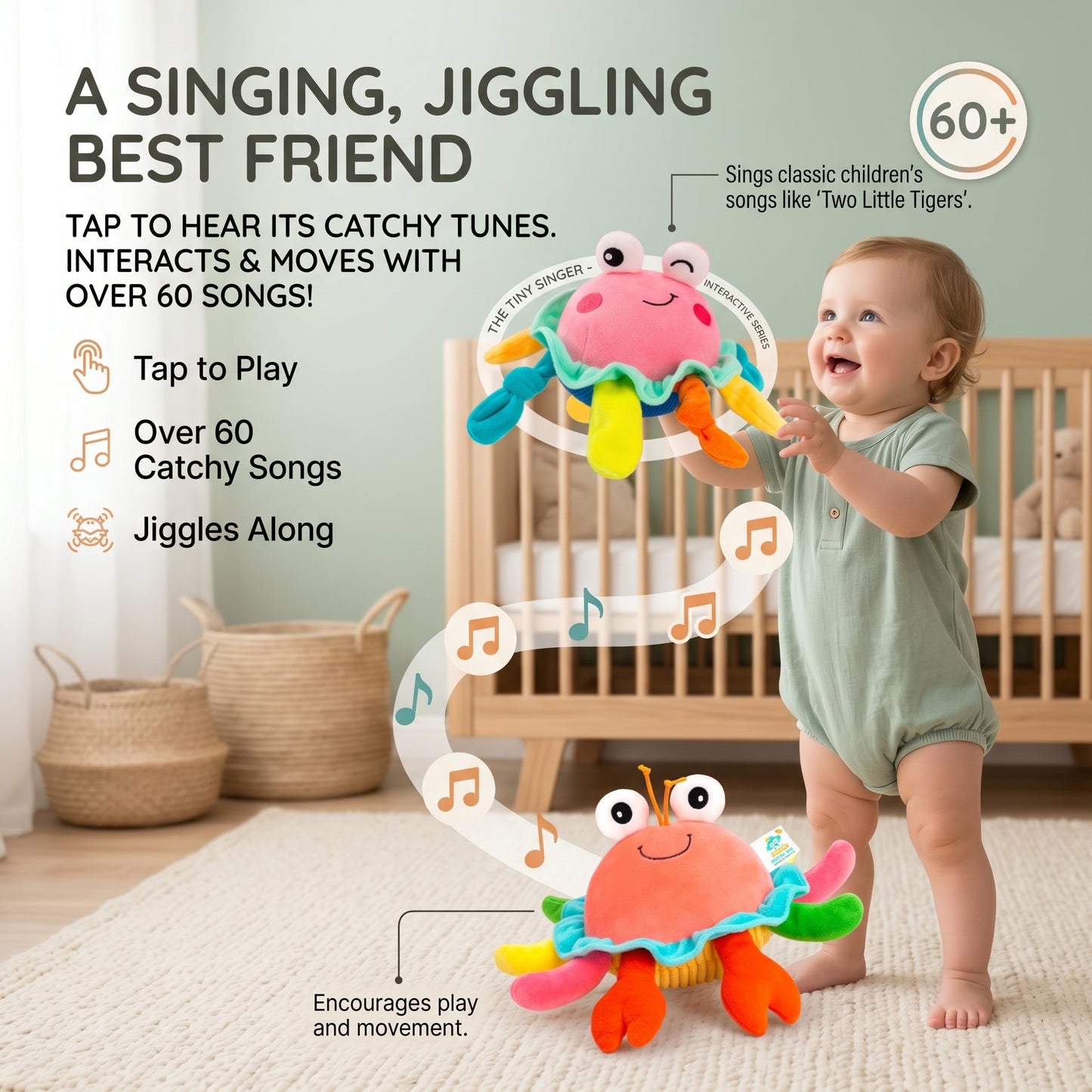 Musical Crawling Crab Toy