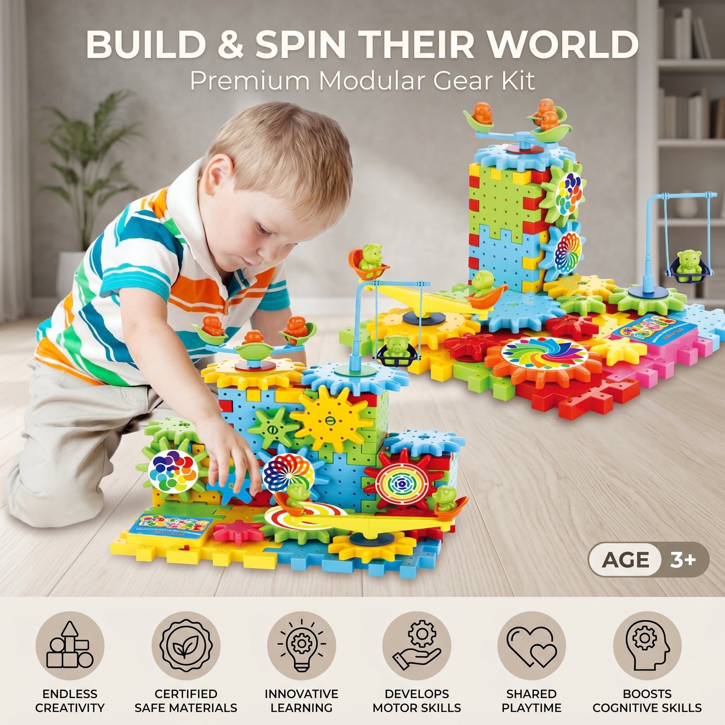 81 Piece Gear Building Set