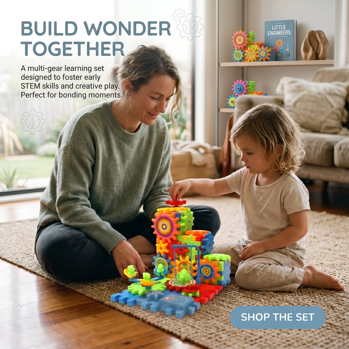 81 Piece Gear Building Set