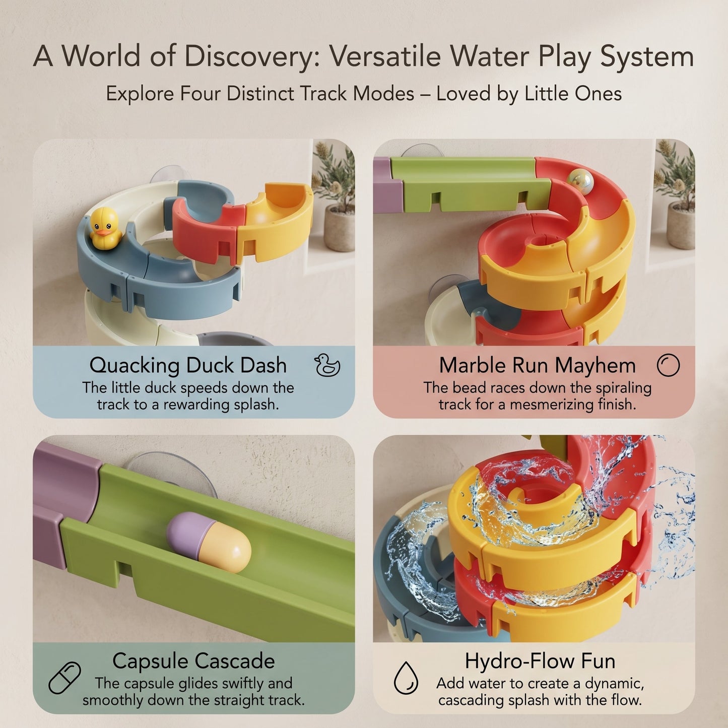 Bath Marble Run Set