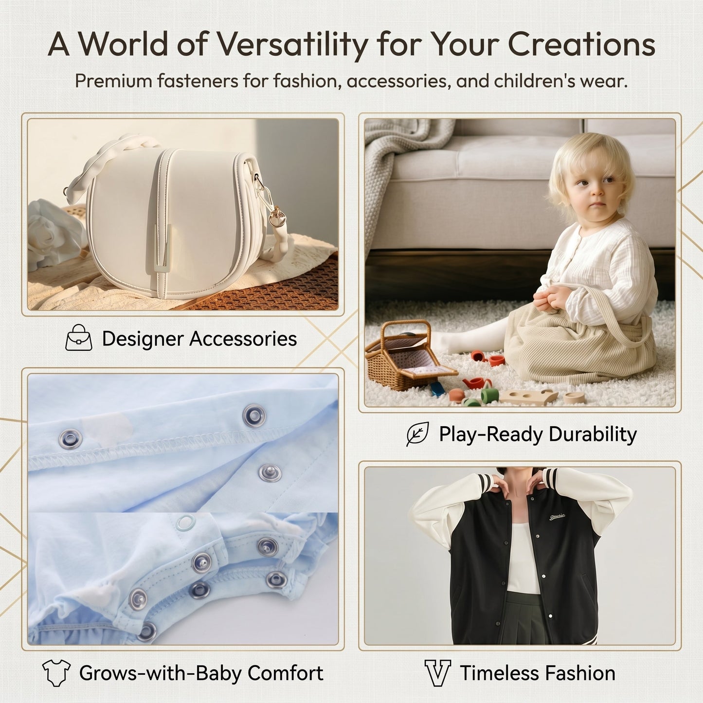 Snap Fastener Kit for Clothing and Crafts