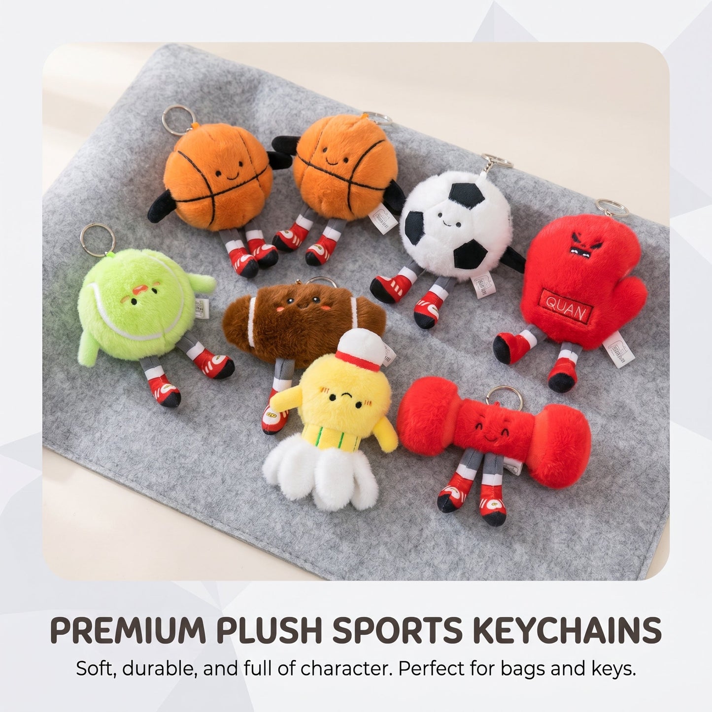 Sports Ball Keychain Plush